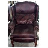 Lane Leather Wingback Reclining Chair, 32" Wide