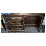 3-Drawer Wood Desk, 50"W x 17"D x 28"T