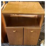 Wood AV Cabinet w/Doors, 23" x 24" x 27.5"T