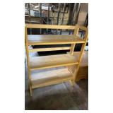 Wood Folding Bookshelf, 28" x 11.5" x 37" Tall