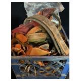 Crate of Leather Scraps & Pieces