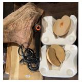 Ceramic Mug Mold, Glue Gun, Wood Pieces &
