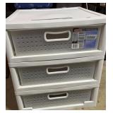 (3) Sterilite Modular Storage Drawers, Like New