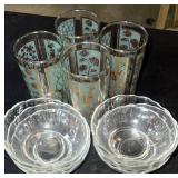 (4) Frosted Libbey Highball Glasses & (6) Clear