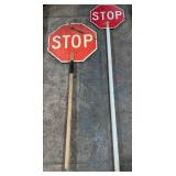 (2) Stop/Slow Flagging Paddles