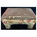 Antique Carpeted Foot Stool