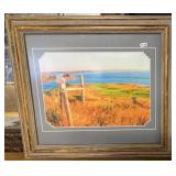 Framed Lake Scene Photo Print, 19" x 17"