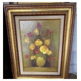 Floral Art by Mitsell Framed 19" x 23"