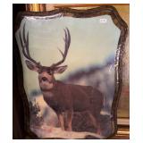 Mule Deer Photo Decoupage on Wood, 15" x 20"