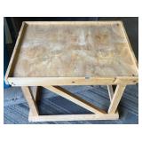 Wood Tray Table, 25" x19" x 19" Tall
