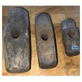 (3) Sledge Hammer Heads