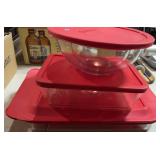(4) Pyrex Storage & Casserole w/Lids