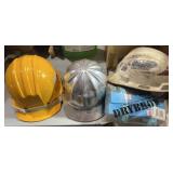 (3) Hard Hats, One is Metal US Government