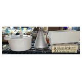 Sieve Cone, Salad Spinner, Ice Tub & (2) New Light