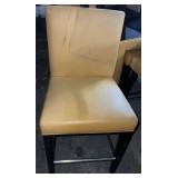 (2) Vinyl & Wood Chairs, 23" Tall