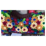 Beautiful Crocheted Floral Afghan, 64x48