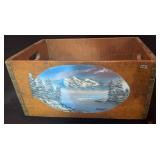 Painted Wood Crate by S. Frandsen, 12"x19"x11.5"T