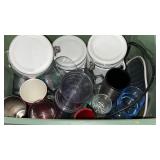 Canisters, Glasses & More in Tub