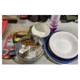 Plates, Bowls, AquaNet & Craft Items