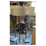(2) Brushed Silver 70" Floor Lamps w/Shades