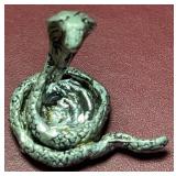 1' Metal Coiled Up King Cobra Figure