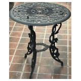 Cast Aluminum Bistro Table w/Rose Pattern
