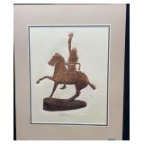 Bronze Foil Embossed Print 'The Scalp' of a