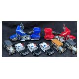 Plastic Toy Police Cars, Model T's & Harleys