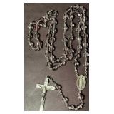Purple Crystal Bead Lady of Mount Carmel Rosary