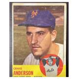 1963 Craig Anderson TOPPS Baseball Trading Card