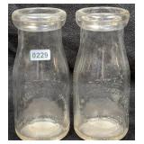 (2) Duraglas Half Pint Tuberculosis Bottles from