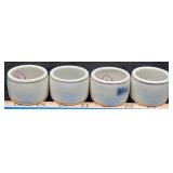 (4) Ivory w/Gold Accent Napkin Rings by Audrey