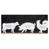 Metal Farm Shop Wall Hangings, 'Fresh Milk'