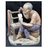 Lefton Old Man Playing Cards 6' Figurine