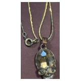 Skull Pendant on 24' Necklace