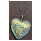 14k GF PPC 'MOM' Heart Locket on 18' Necklace