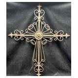 Wrought Iron Cross Wall Decor, 22' x 19'