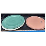 (2) Russell Wright Steubenville 10' Coral Plates &