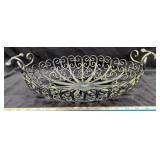 Hand Crafted Wrought Iron Oval Bowl, 16' x 9.5'