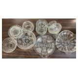 Clear Glass Jars, Small Bowls & Trays