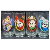 (4) 1985 Alvin & The Chipmunks Glasses