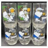 (6) 1977 Ziggy 7-UP Glasses
