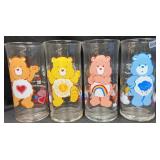 (4) 1983 Pizza Hut Care Bears Glasses