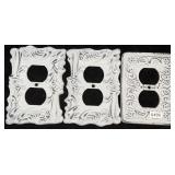 (3) Shabby Chic Distressed Cover Plates