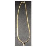 16' Necklace w/Pear Shaped Lab Created Diamond