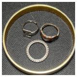 Monet Bracelet & (3) Asst. Sz Rings