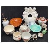 Cherubs Wall Pocket, Teacups, Animal Figurines &