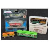 (4) Die Cast & Tin Cable Cars & Train Cars