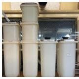 (7) Condiment Tubs w/(4) Lids