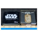 Star Wars Stainless Steel C-3PO Gold Dog Tag